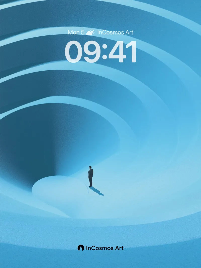Serenity Spiral Wallpaper with Celestial Depth wallpaper for iPhone, iPad & Mac