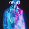 Neon Skeleton Wallpaper with Electric Veins wallpaper for iPhone, iPad & Mac