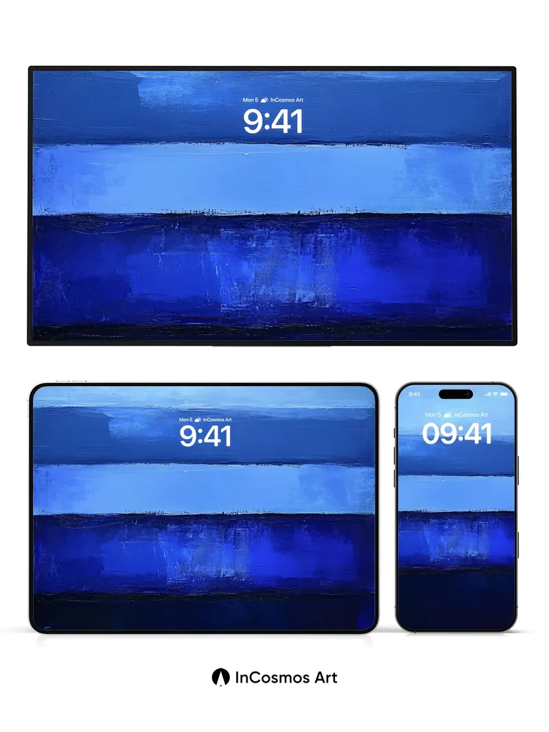 Cobalt Silence Wallpaper with Midnight Hues