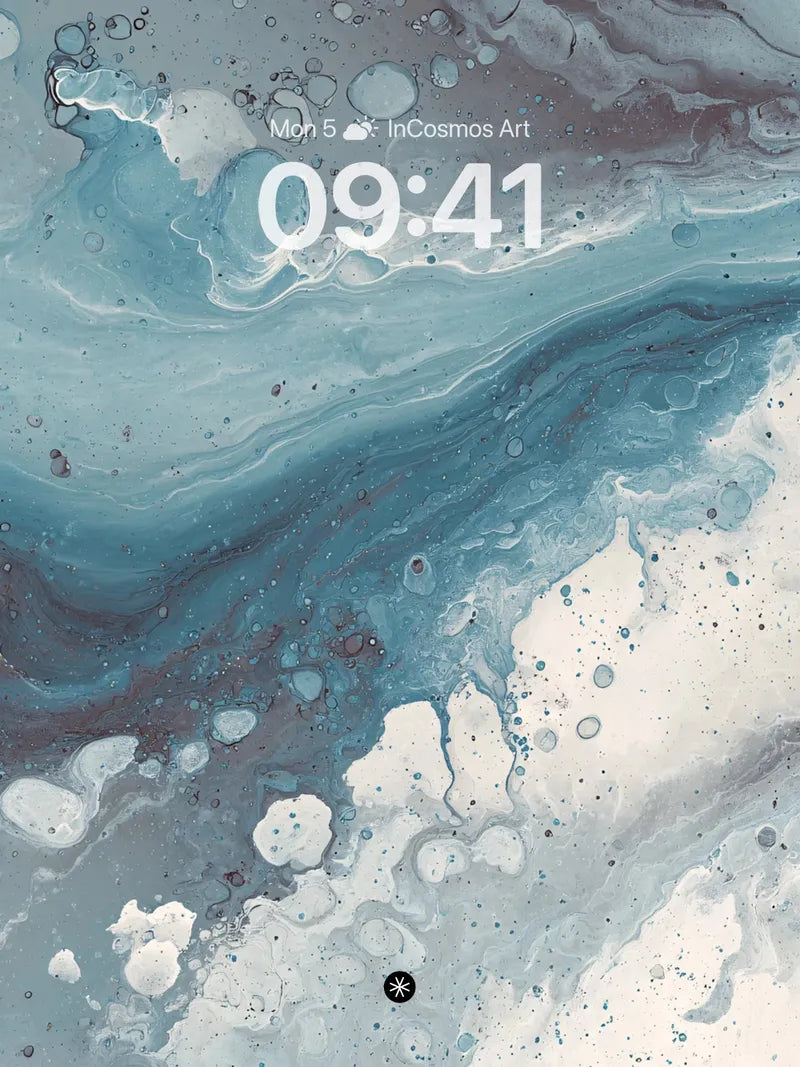 Fluid Serenity Wallpaper in Hazy Blues wallpaper for iPhone, iPad & Mac