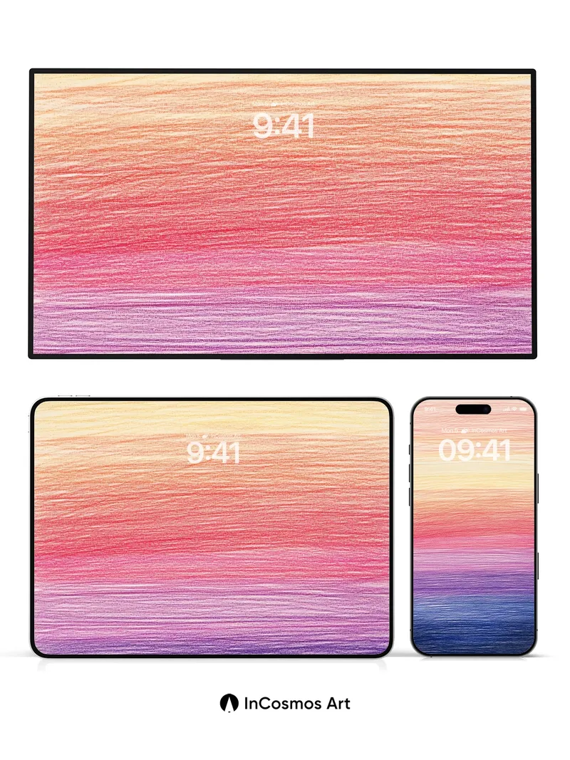 Spectral Horizon Wallpaper with Gradient Hues