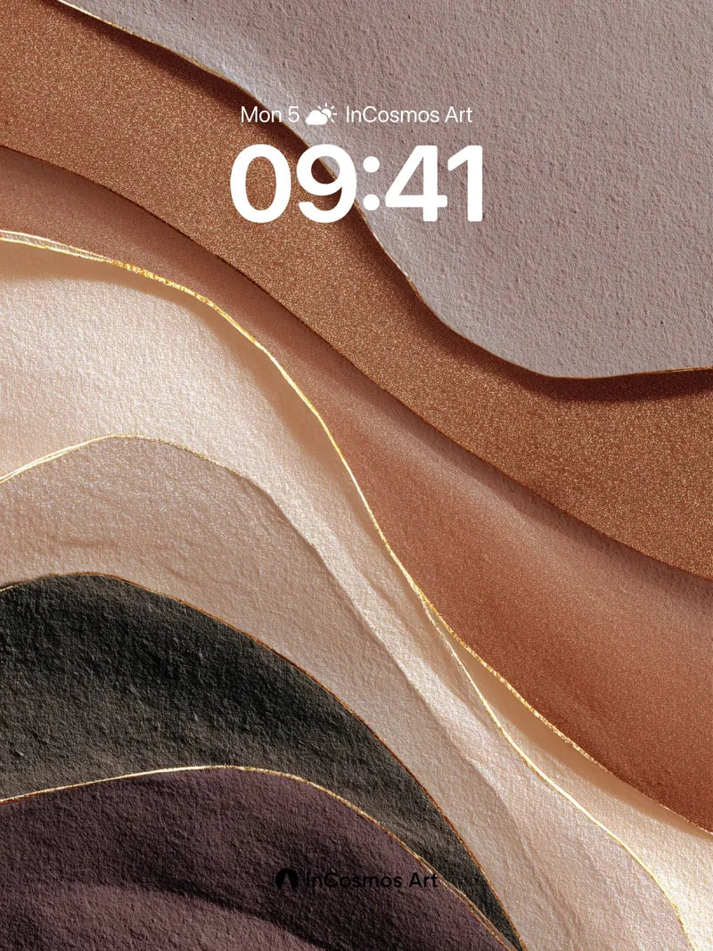 Satin Dune Wallpaper with Golden Veins