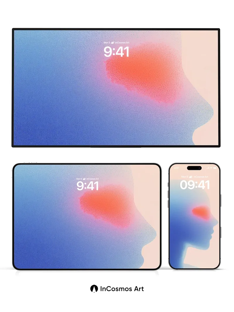 Serenity Silhouette Wallpaper with Pulse of Light