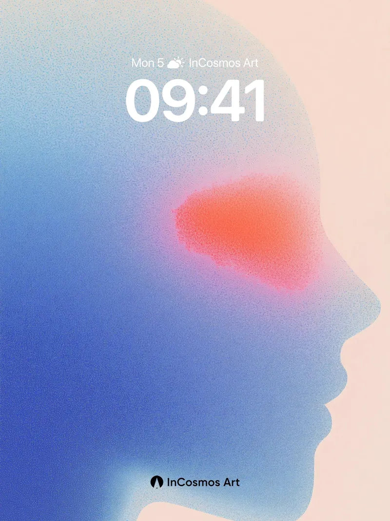 Serenity Silhouette Wallpaper with Pulse of Light