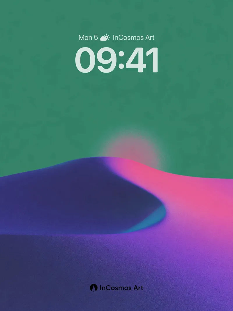 Surreal Dune Wallpaper with Floating Light