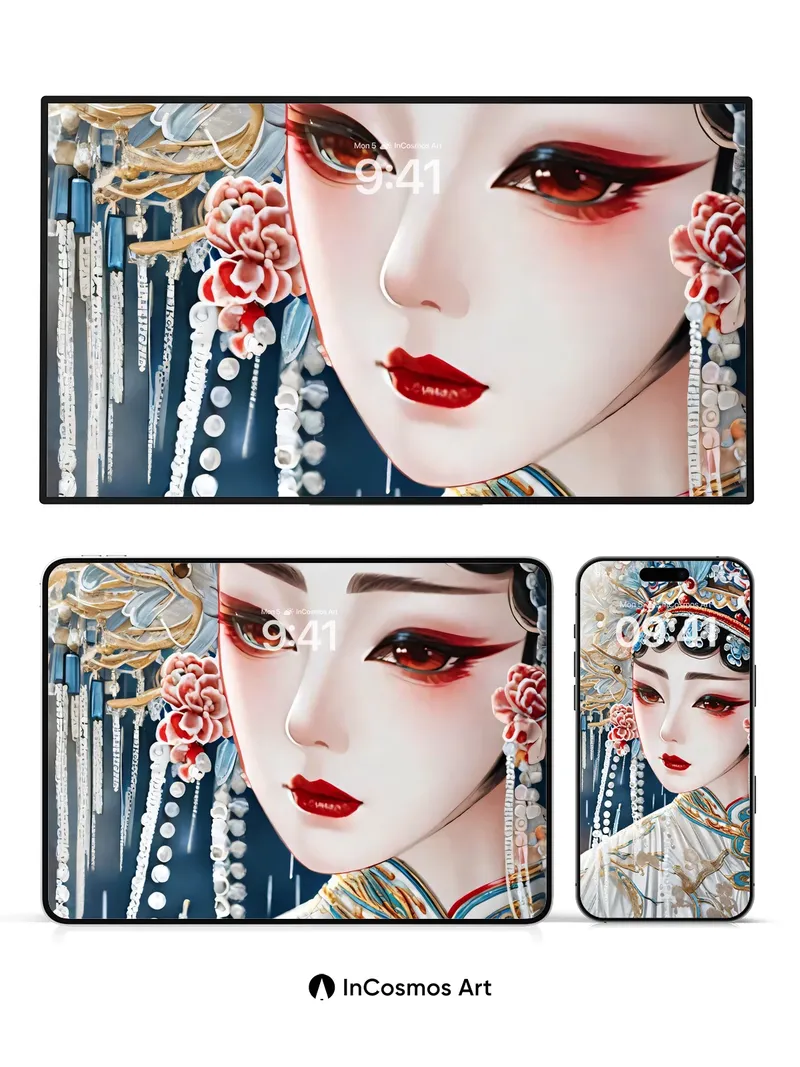 Ethereal Opera Wallpaper with Pearl Drizzle