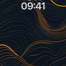 Golden Currents Wallpaper with Topographic Flow wallpaper for iPhone, iPad & Mac
