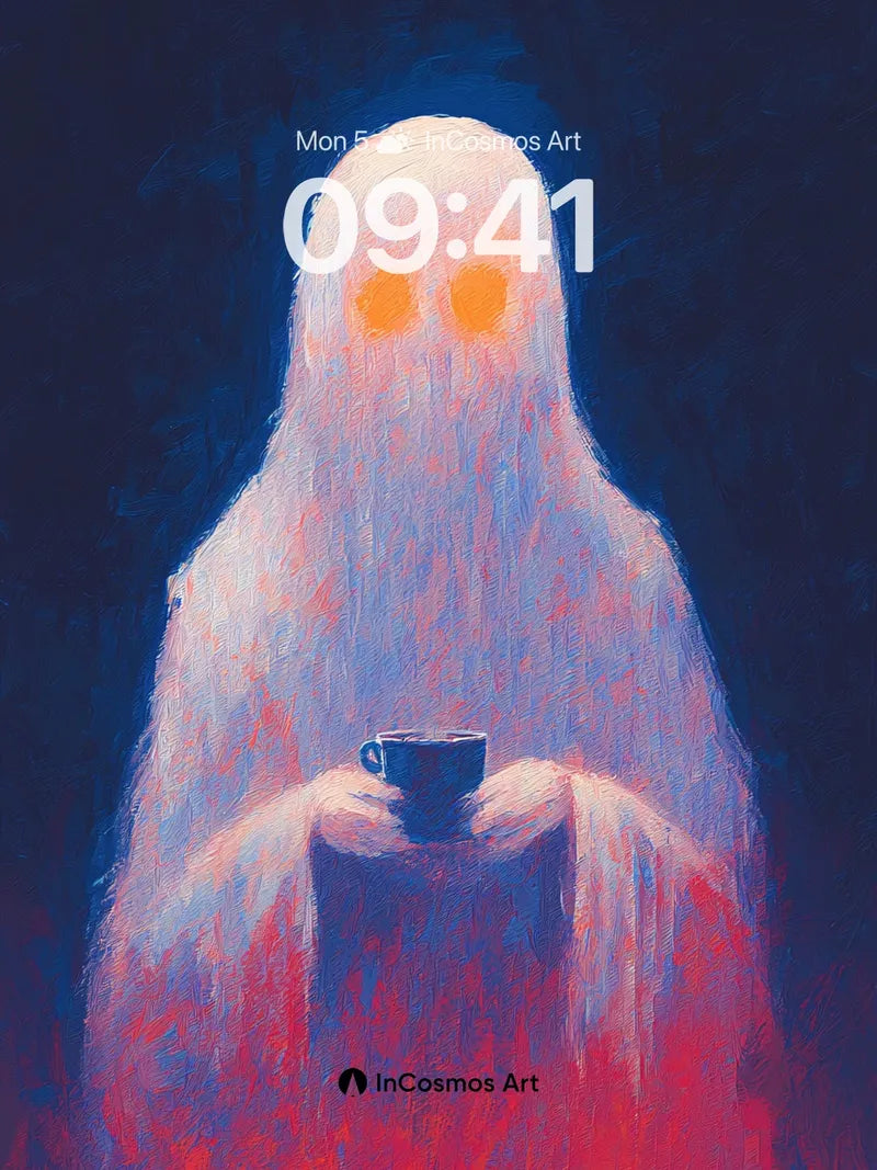 Glowing Veil Wallpaper with Tea Moment