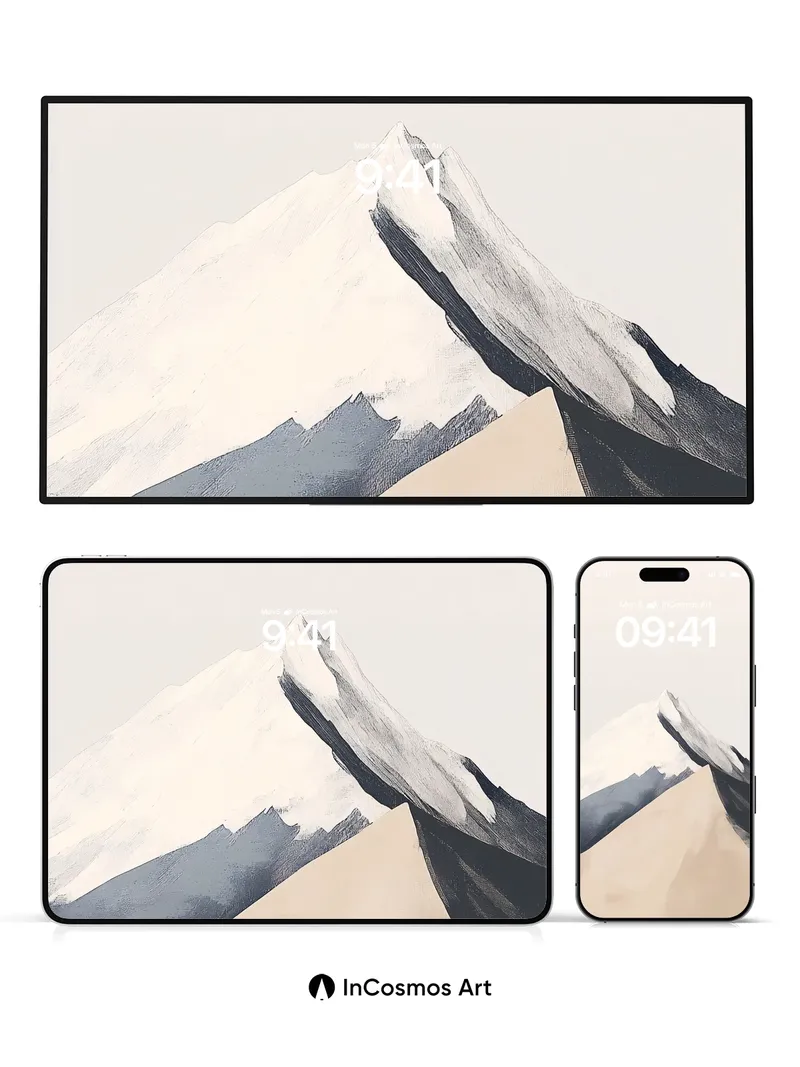 Silent Summit Wallpaper with Frozen Light