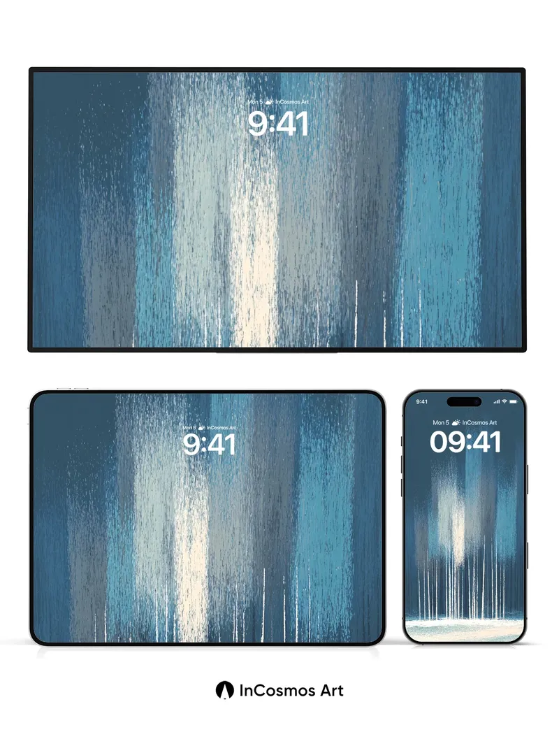 Frost Whisper Wallpaper with Silver Veins