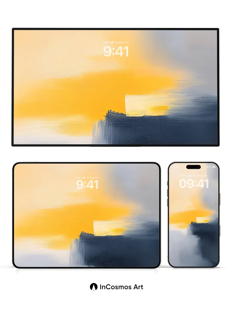 Serenity Horizon Wallpaper with Golden Breath