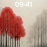 Crimson Hush Wallpaper with Floating Embers wallpaper for iPhone, iPad & Mac