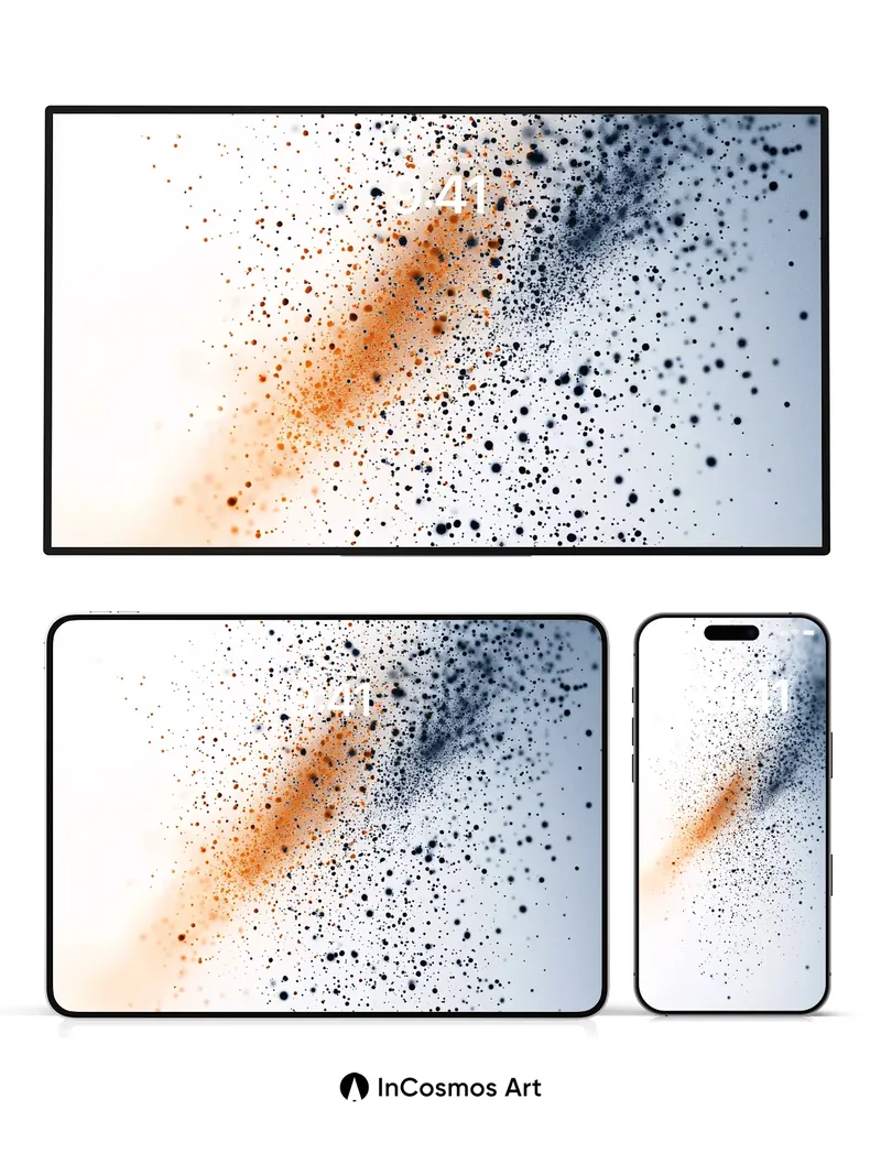 Cosmic Drift Wallpaper with Floating Particles