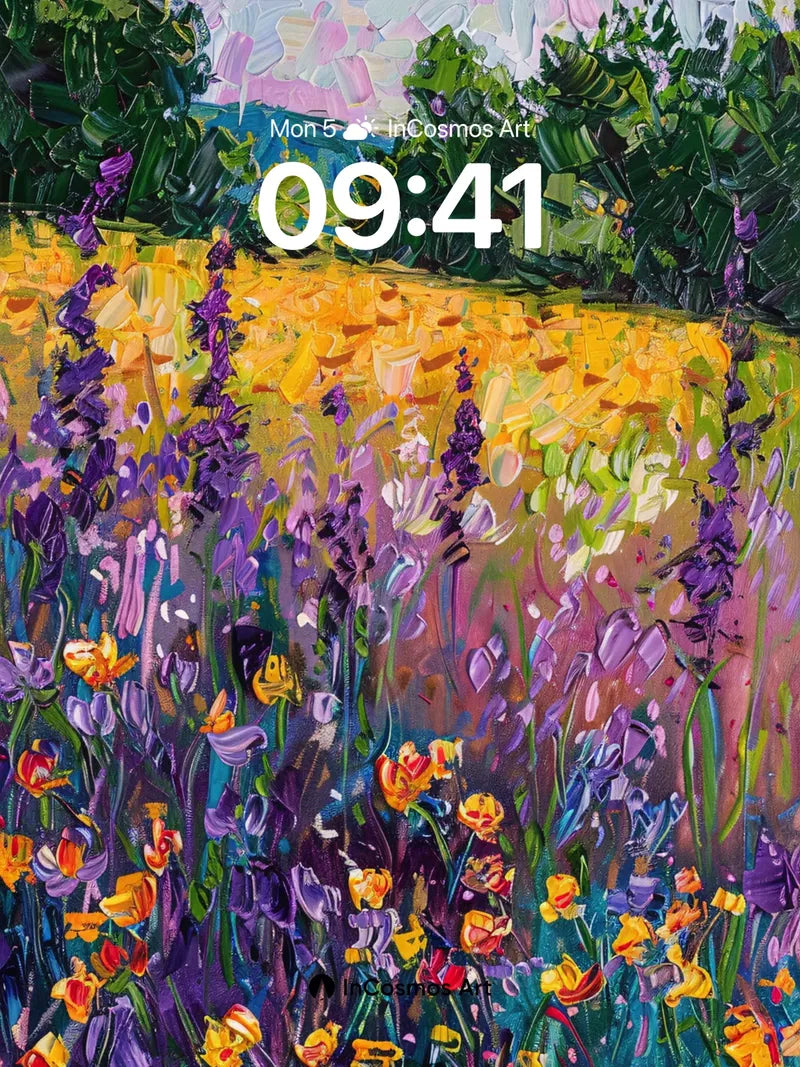 Lavender Hush Wallpaper with Golden Light wallpaper for iPhone, iPad & Mac