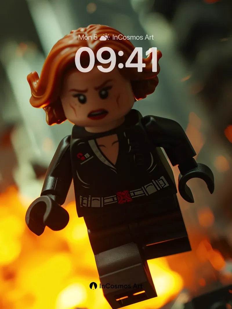 Fierce Flame Wallpaper with LEGO Heroine