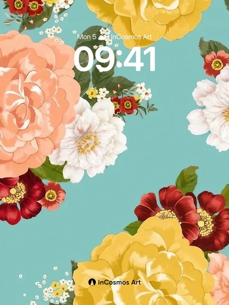 Lush Garden Wallpaper with Velvet Petals wallpaper for iPhone, iPad & Mac