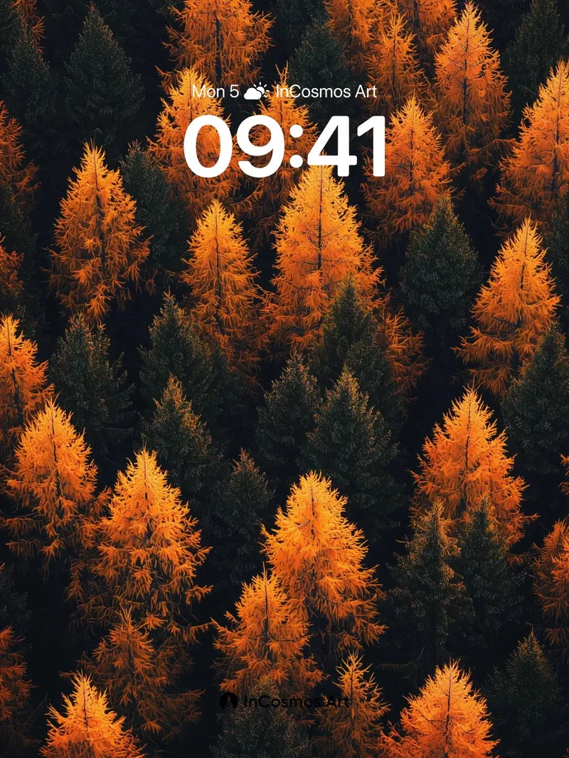 Autumn Ember Wallpaper with Golden Canopy