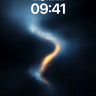 Cosmic Veil Wallpaper with Golden Pulse wallpaper for iPhone, iPad & Mac