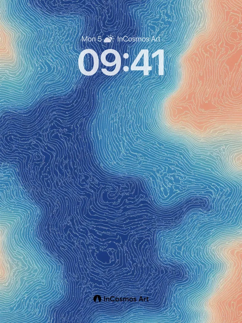 Serpentine Depth Wallpaper with Whispering Lines