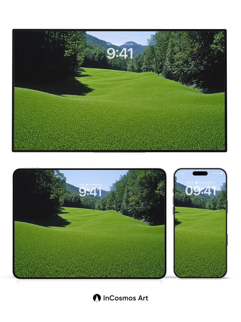 Serenity Slope Wallpaper with Emerald Hush