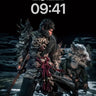 Shadowed Warrior Wallpaper with Mythic Beast wallpaper for iPhone, iPad & Mac