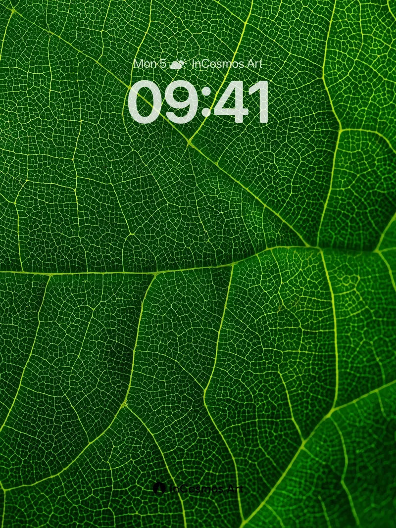 Veined Embrace Wallpaper with Living Green wallpaper for iPhone, iPad & Mac