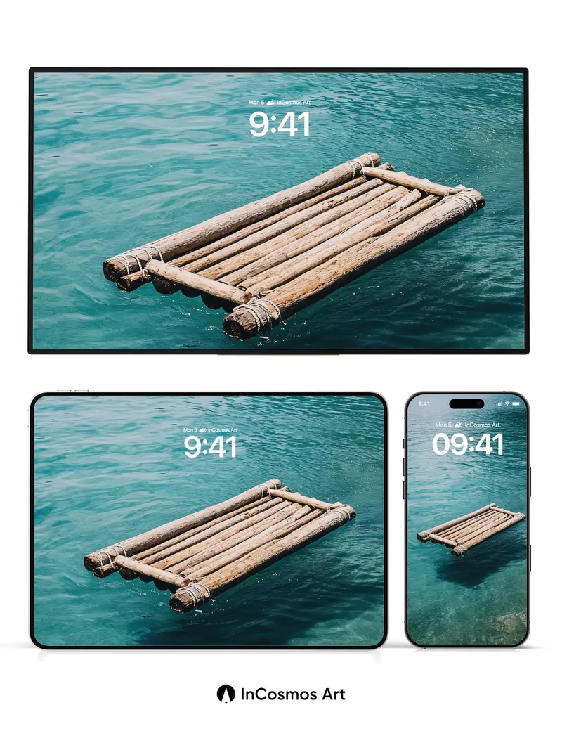 Serenity Float Wallpaper with Bamboo Drift