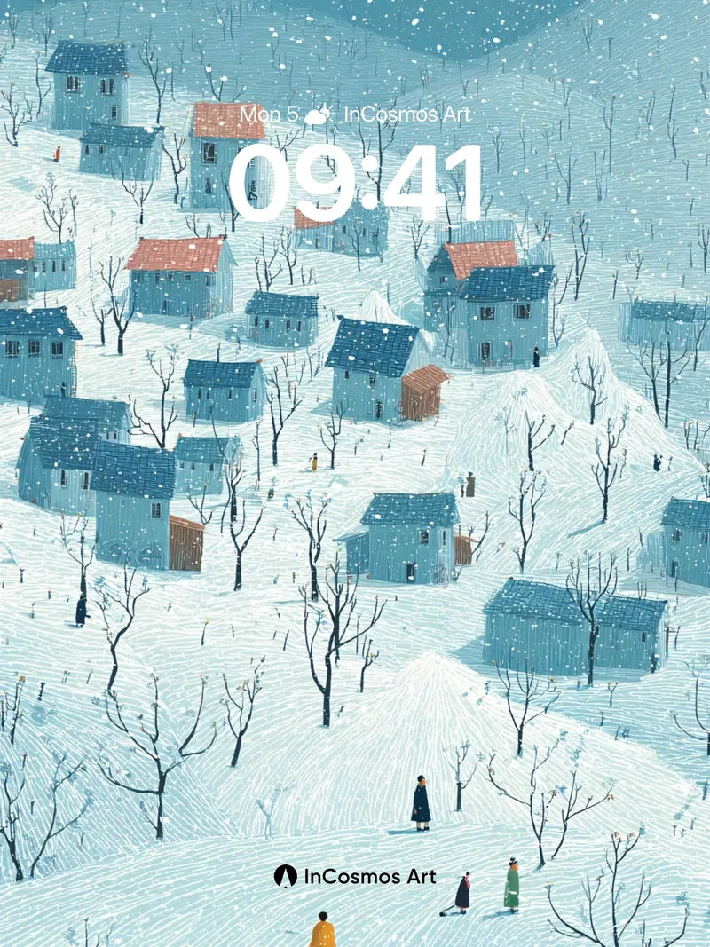 Snowfall Serenade Wallpaper with Silent Walkers