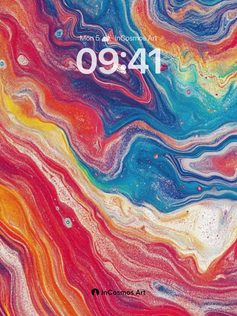 Cosmic Swirl Wallpaper with Living Color Veins