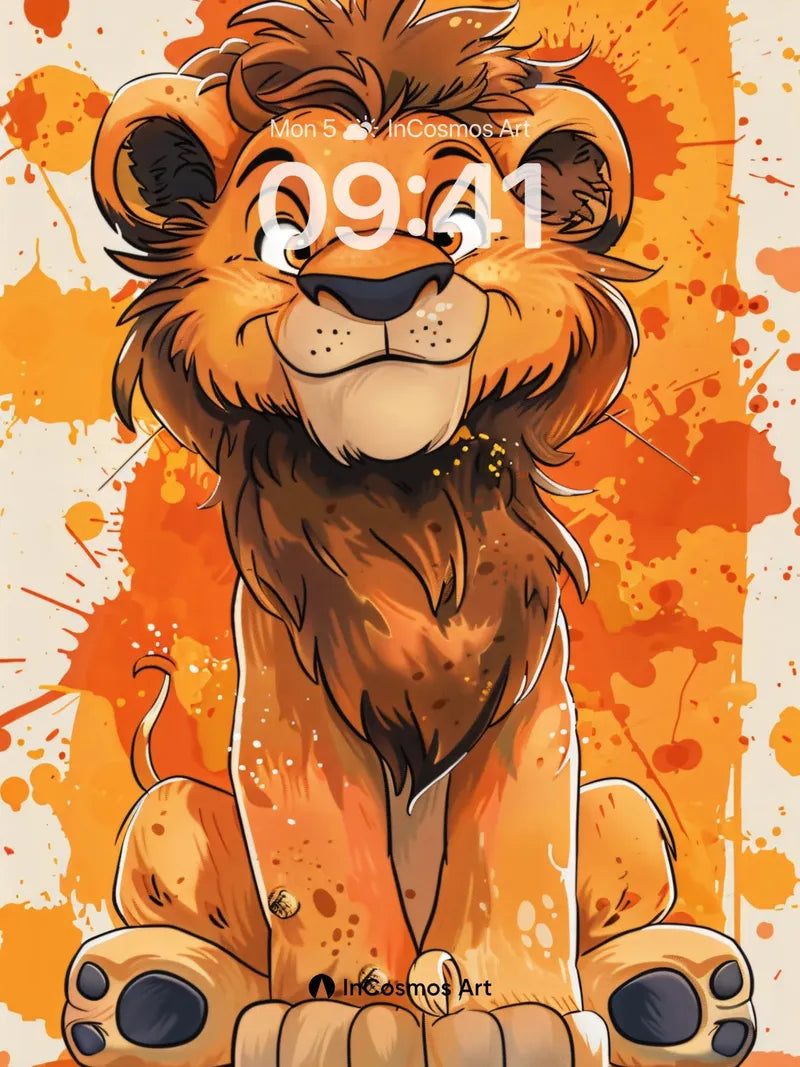 Golden Ember Wallpaper with Playful Gaze wallpaper for iPhone, iPad & Mac