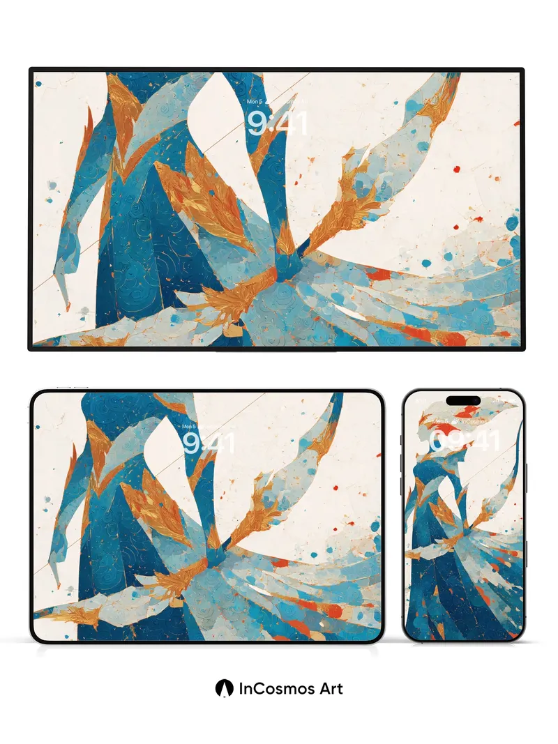 Whispering Wind Wallpaper with Feathered Light