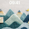 Felted Mountain Odyssey Wallpaper with Miniature Explorer wallpaper for iPhone, iPad & Mac