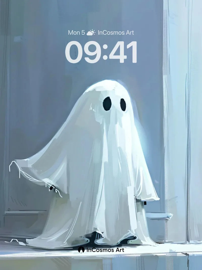 Serene Ghost Wallpaper with Ethereal Drift