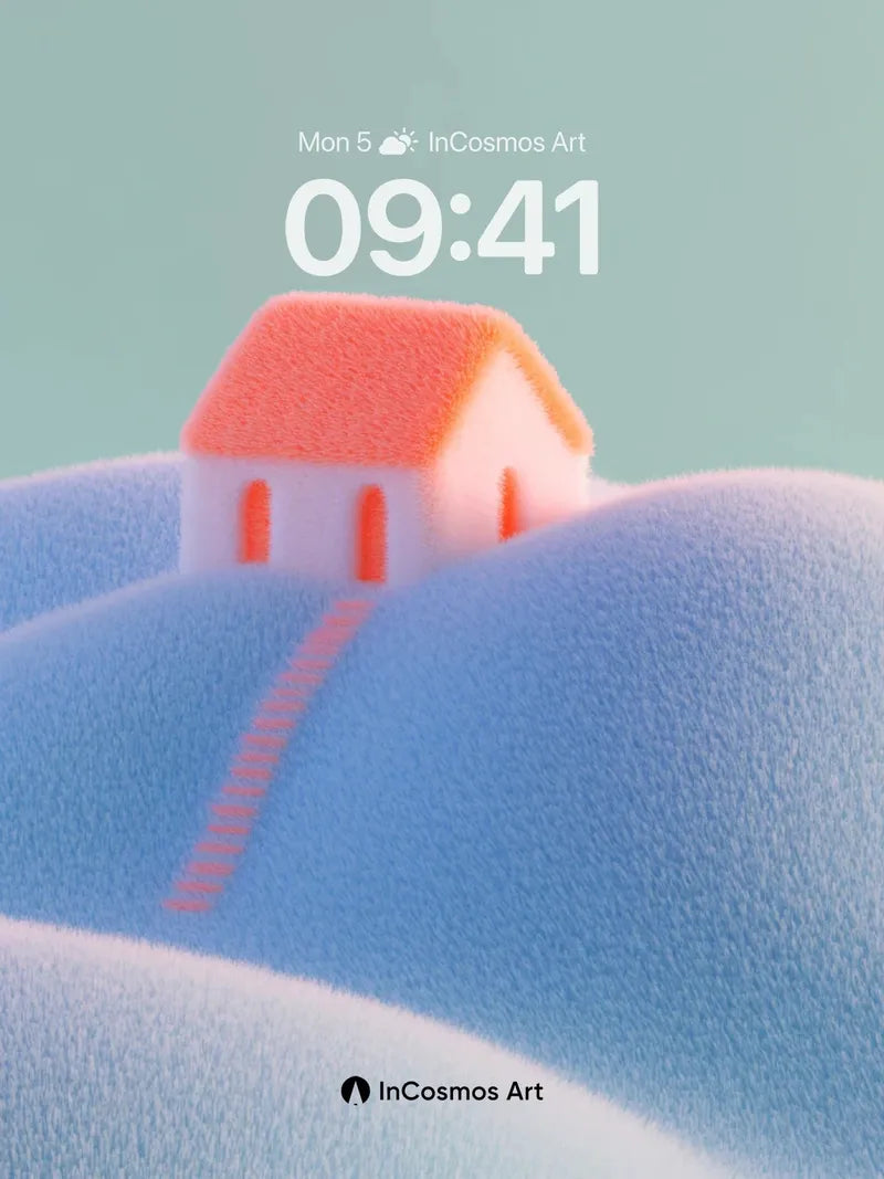 Serene Ridge Wallpaper with Coral House