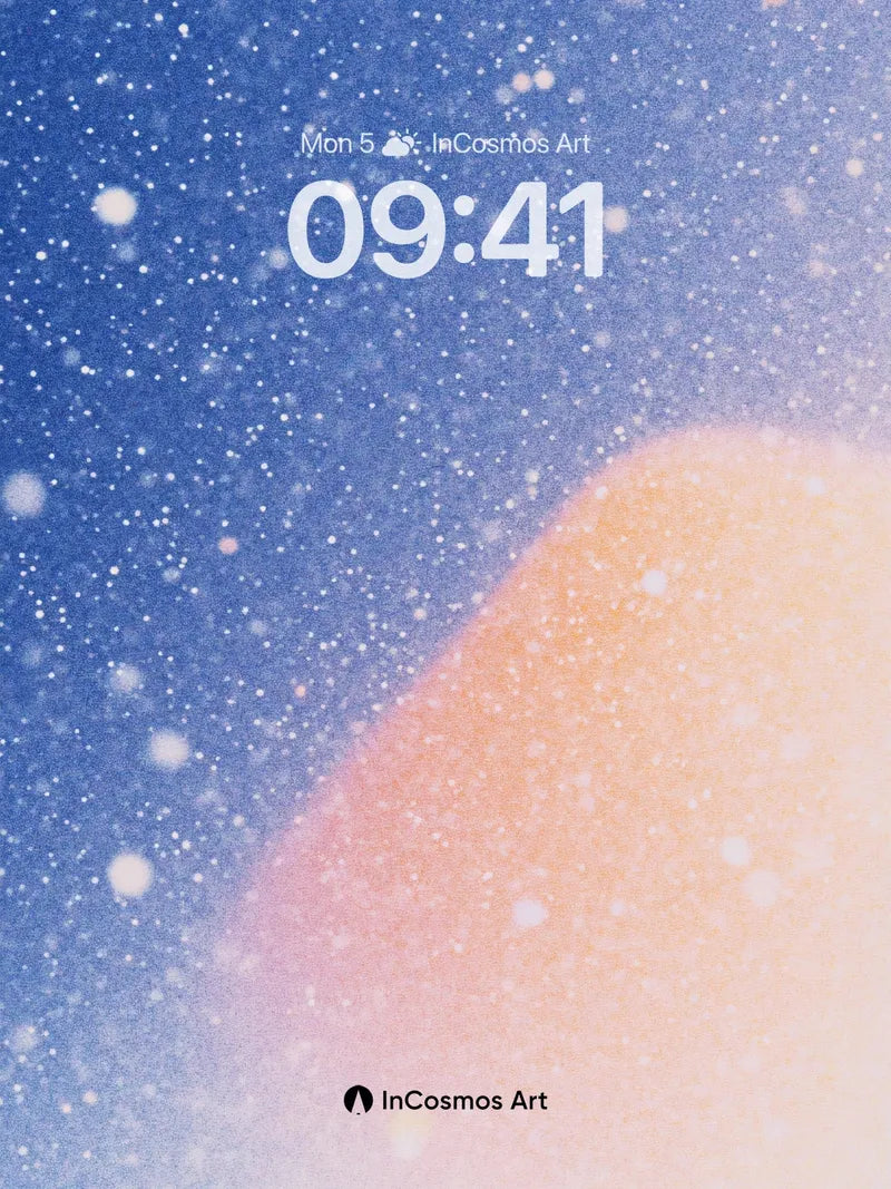 Celestial Hush Wallpaper with Floating Light