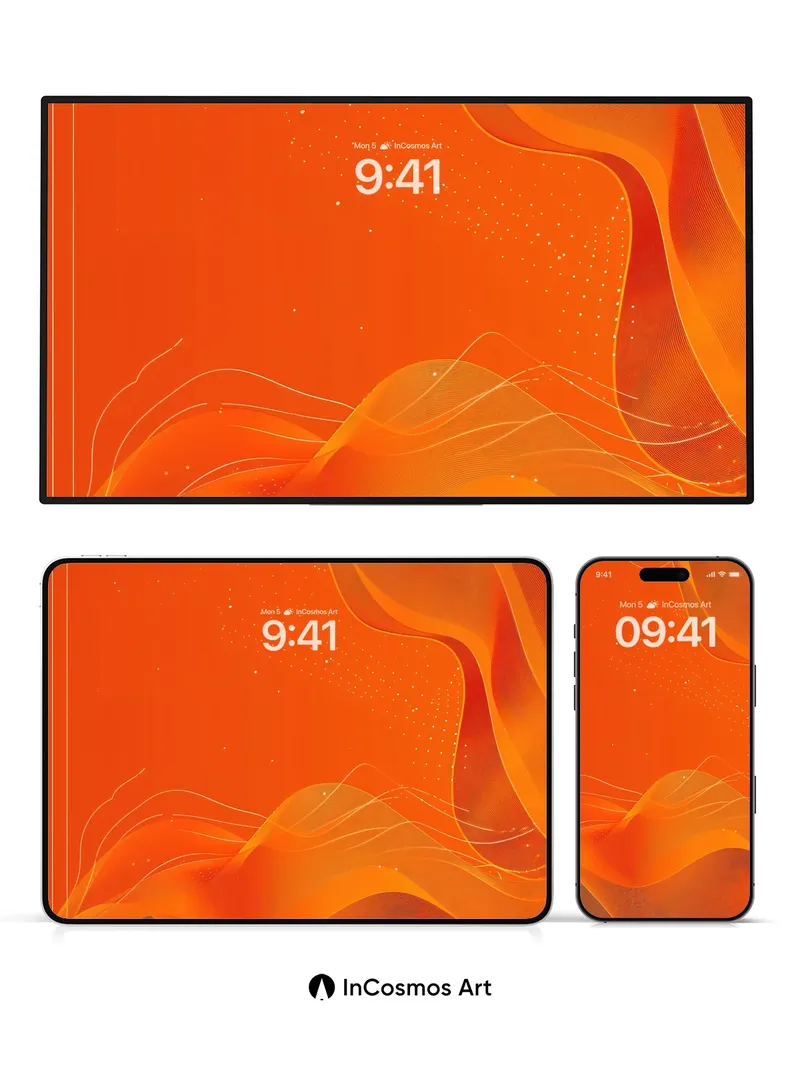 Fiery Wave Wallpaper with Ethereal Trails