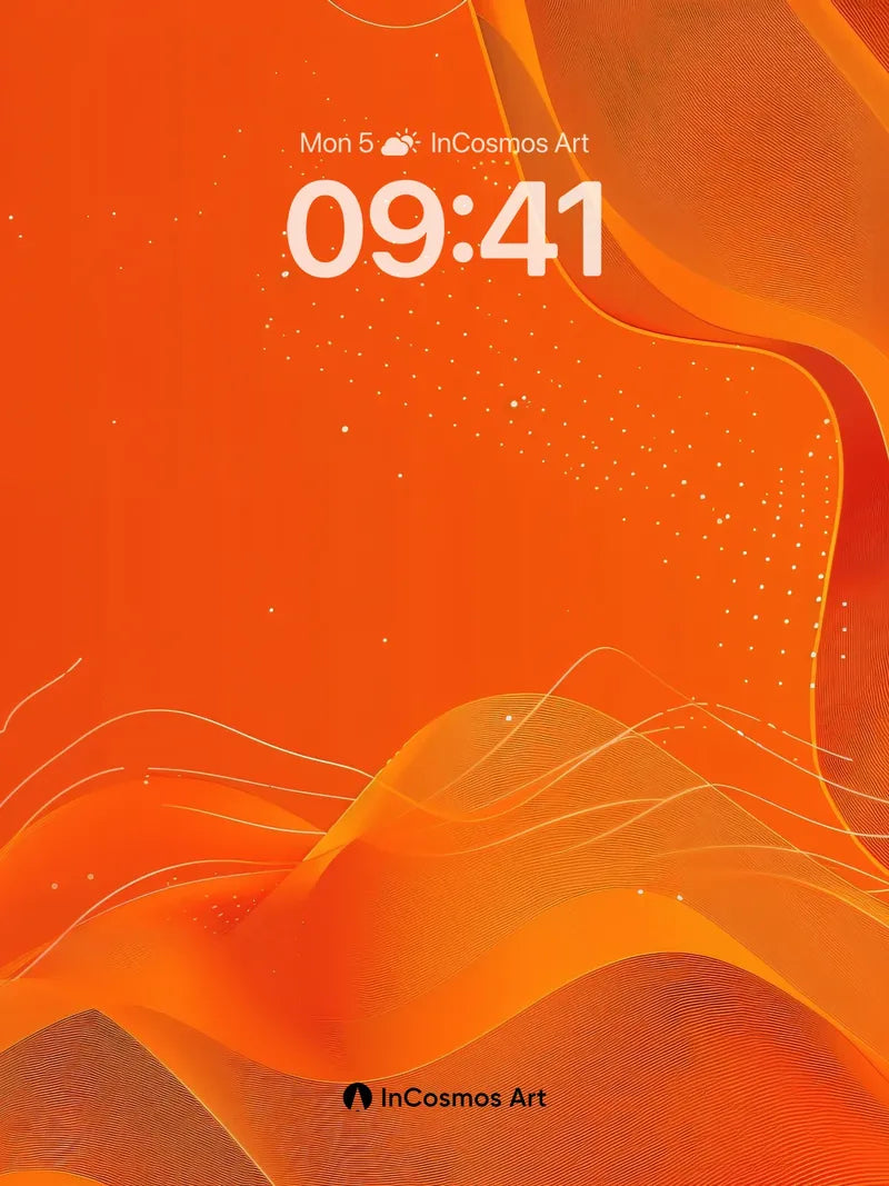 Fiery Wave Wallpaper with Ethereal Trails