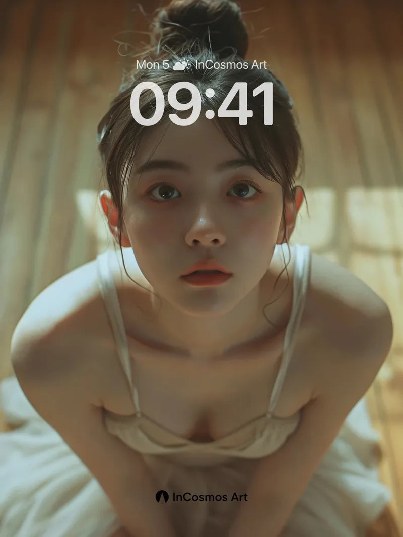 Soft Light Portrait Wallpaper with Gentle Gaze