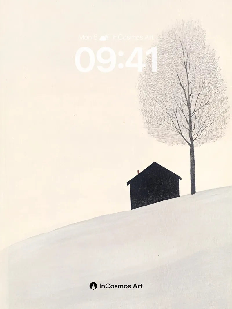 Serenity Slope Wallpaper with Silent Tree