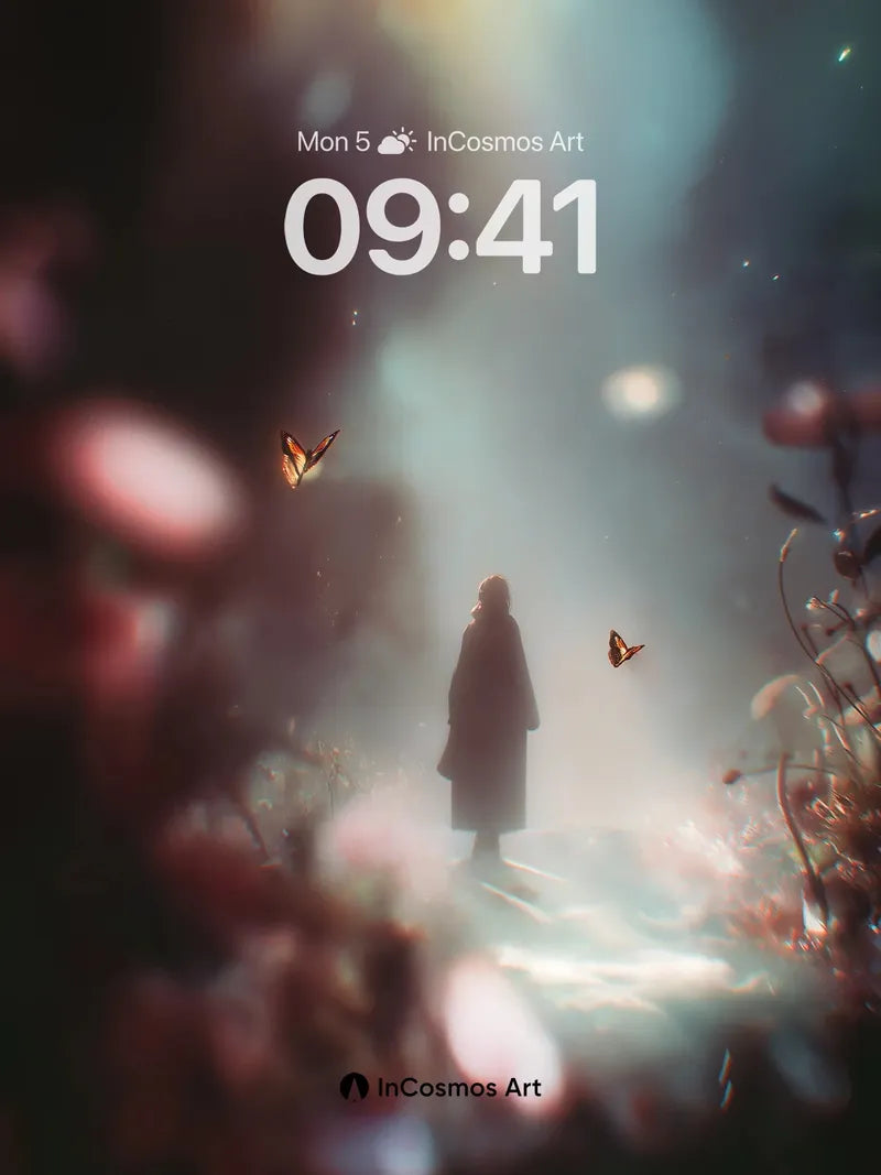 Whispering Light Wallpaper with Fluttering Shadows wallpaper for iPhone, iPad & Mac