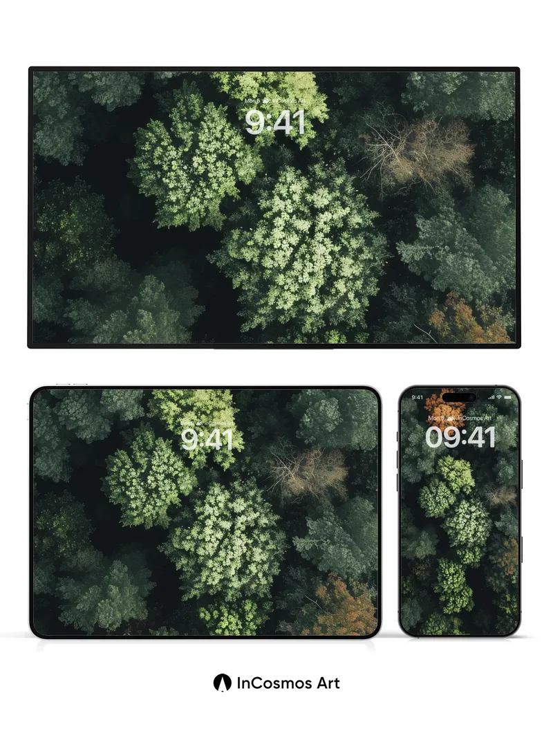 Autumn Whisper Wallpaper with Golden Canopy