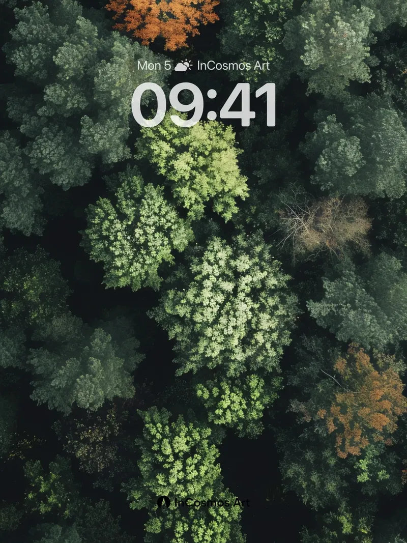 Autumn Whisper Wallpaper with Golden Canopy