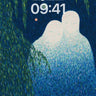Whispering Willows Wallpaper with Celestial Hues wallpaper for iPhone, iPad & Mac