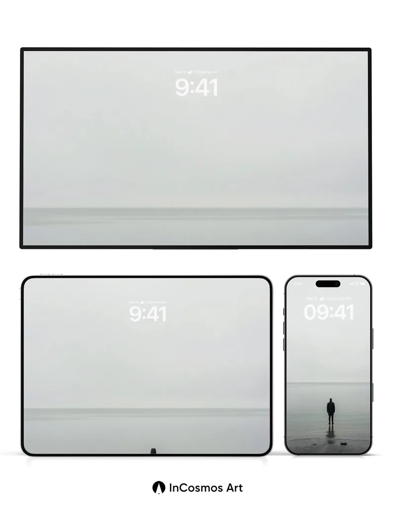 Silent Horizon Wallpaper with Lone Figure