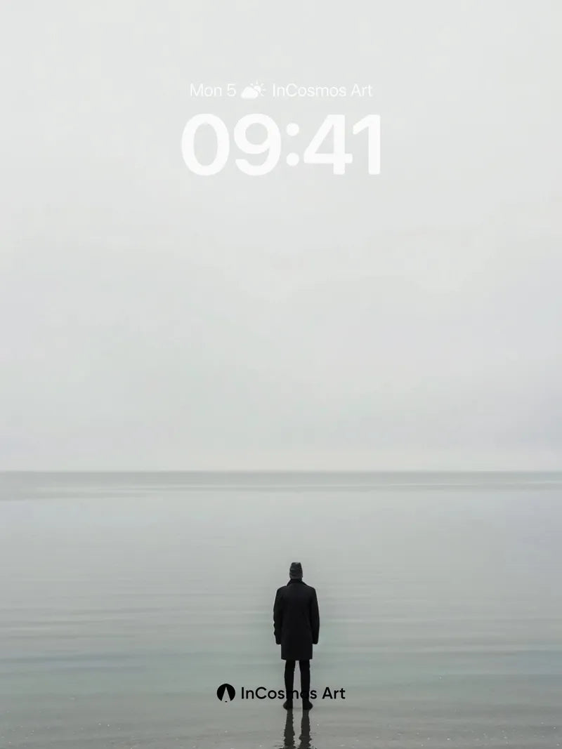 Silent Horizon Wallpaper with Lone Figure