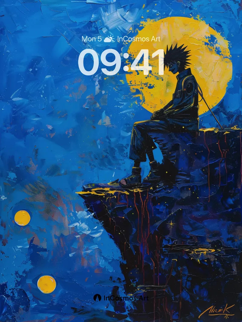 Midnight Solitude Wallpaper with Lunar Glow wallpaper for iPhone, iPad & Mac