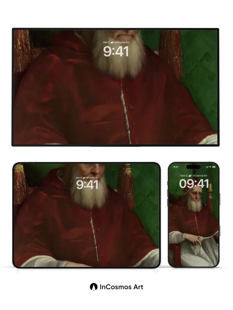 Crimson Reverie Wallpaper with Papal Stillness