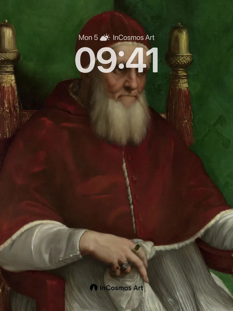 Crimson Reverie Wallpaper with Papal Stillness wallpaper for iPhone, iPad & Mac