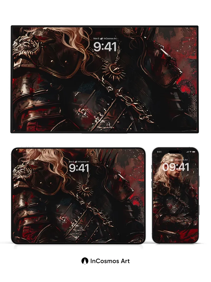 Crimson Shadow Wallpaper with Iron Resolve