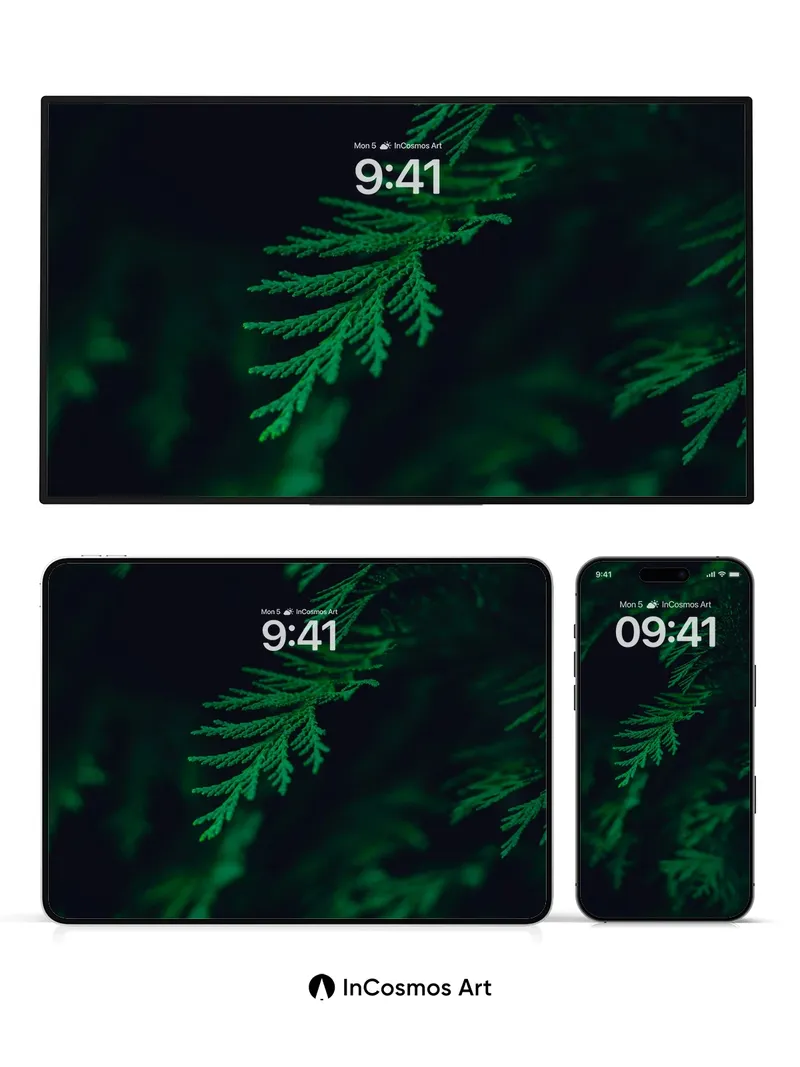 Midnight Fern Wallpaper with Whispering Needles